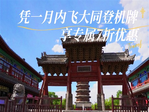 【大同飛專享】應(yīng)縣木塔-懸空寺 往返景區(qū)直通車(憑登機(jī)牌驗(yàn)券核銷)